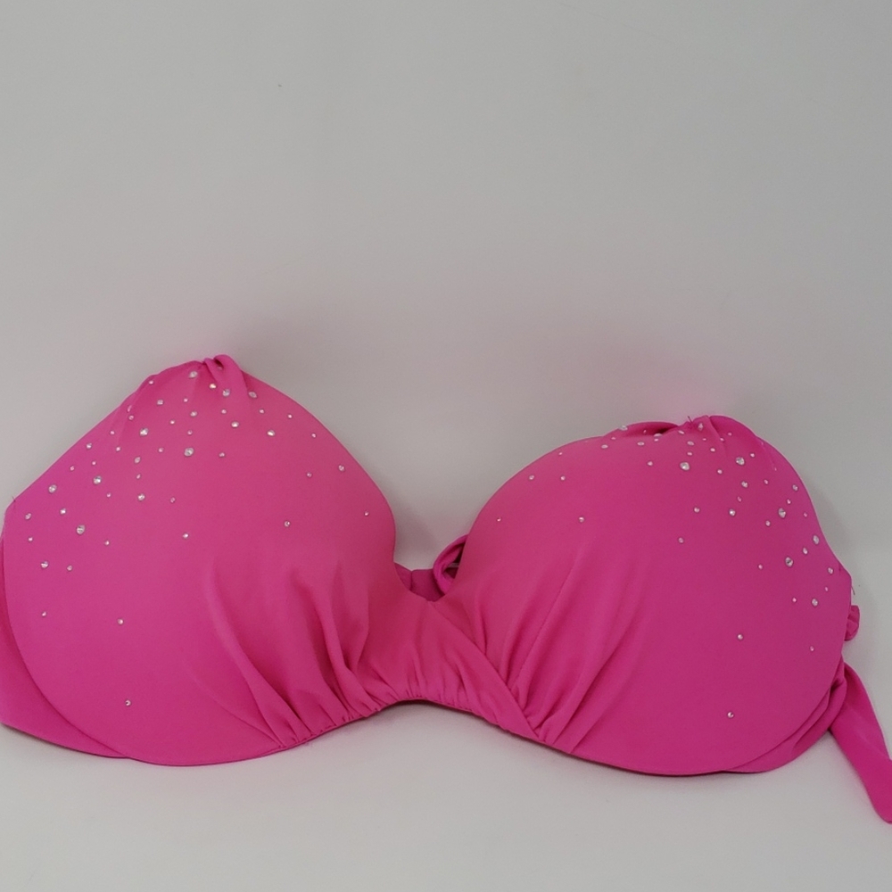 Pink Rhinestones Victoria's  Secret  Swim Top, 36C